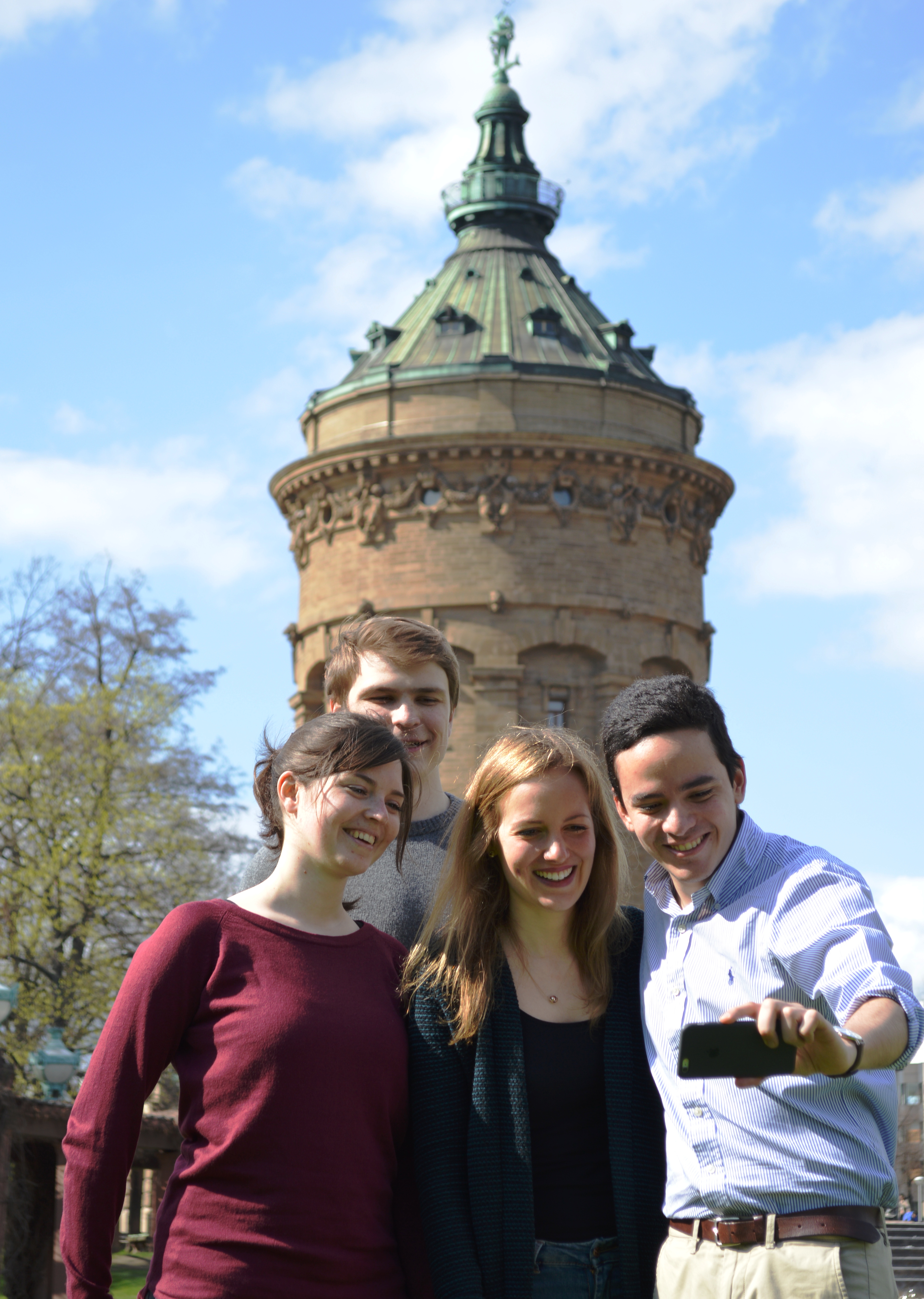 Studierende Selfie Wasserturm